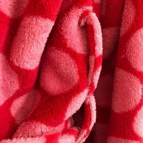 La Senza Fuzzy Pink  Polka Dot Bathrobe Size S/MED - Picture 16 of 16